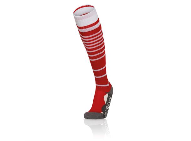 Target Socks RED/WHT L Stripete høye fotballsokker - Unisex 